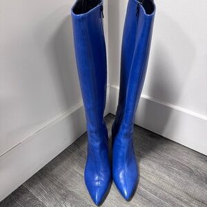 Clizia Italian Boots in Mark Blue